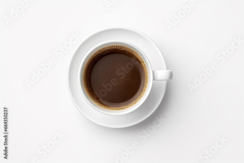 A cup of coffee top view