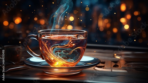 Canvas Print cup of hot tea