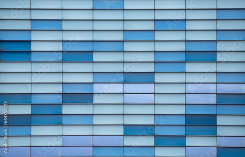 White and blue background of office glass buildings