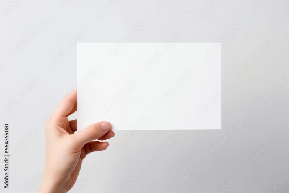 Close Up of Woman's Hand with Blank Paper Close Up of Woman's Hand with Blank Paper