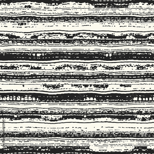 Monochrome Glitch Effect Textured Striped Pattern
