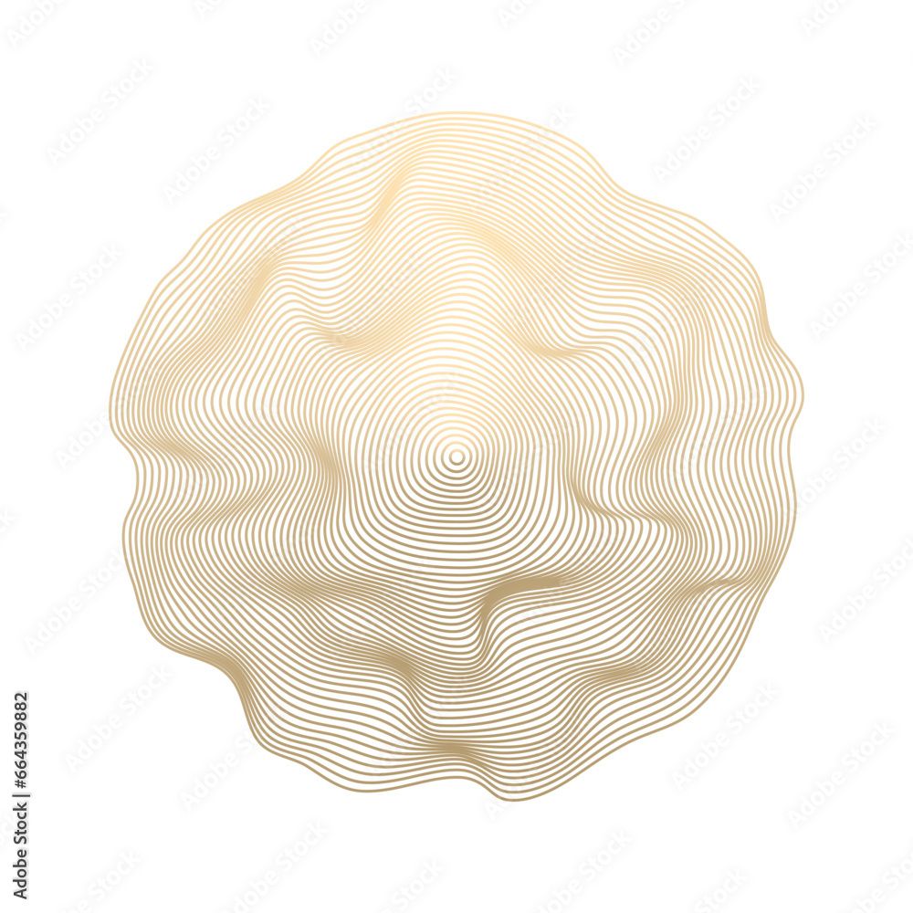 Abstract circle lines wave gold gradient isolated on transparent background. Vector in concept luxury, technology, science, music, modern. Abstract circle lines wave gold gradient isolated on transparent background. Vector in concept luxury, technology, science, music, modern.
