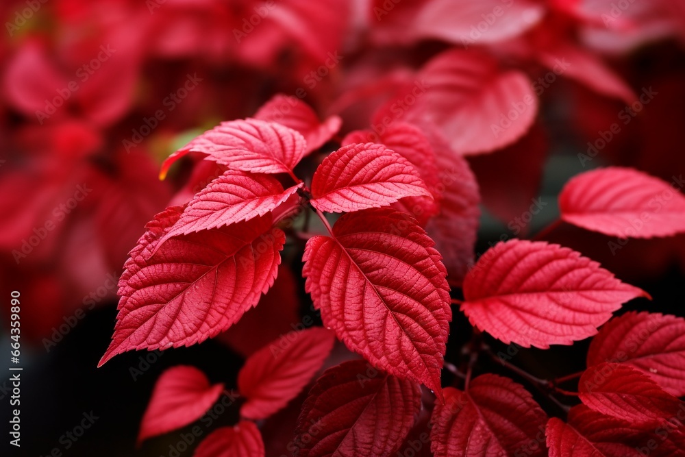 Close-Up of Red Plant Leaves with Natural Background Close-Up of Red Plant Leaves with Natural Background