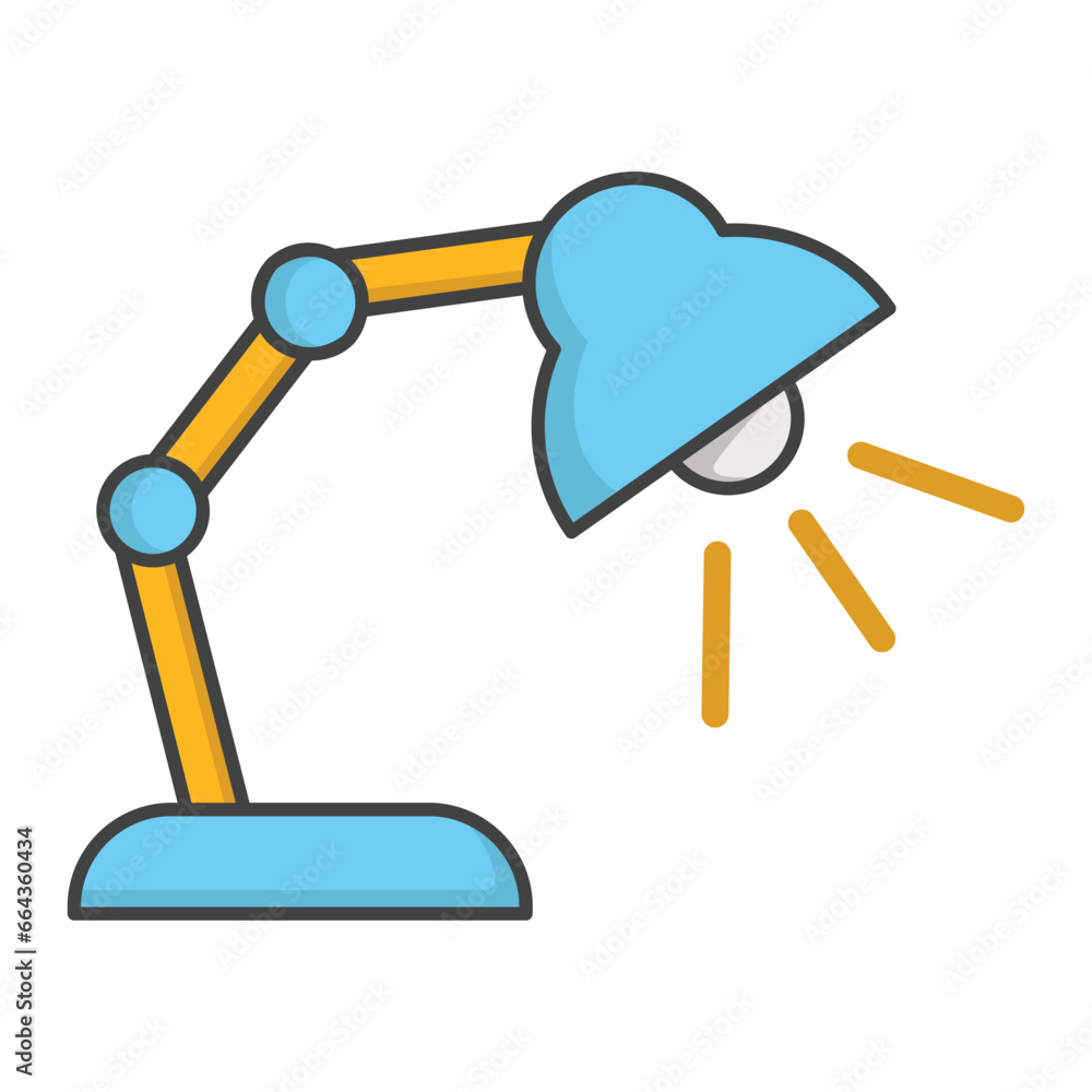 Desk lamp icon vector on trendy style for design and print. Desk lamp icon vector on trendy style for design and print.