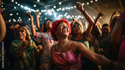 Inclusive groove: dance party filled with joy and free-spirited moves.