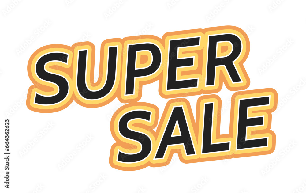 Super sale words black and white phrase vector. End of the year clearance sale isolated 2D outline lettering. Black Friday shopping day. Online store promo monochromatic message flat spot illustration Super sale words black and white phrase vector. End of the year clearance sale isolated 2D outline lettering. Black Friday shopping day. Online store promo monochromatic message flat spot illustration