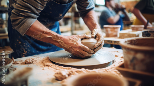 Collaborative pottery: diverse abilities bring visions to life. photo