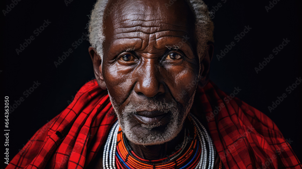 Red Shuka: Maasai Elder Reflects a Lifetime of Cultural Heritage. Red Shuka: Maasai Elder Reflects a Lifetime of Cultural Heritage.