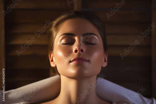 beautiful young woman having a massage