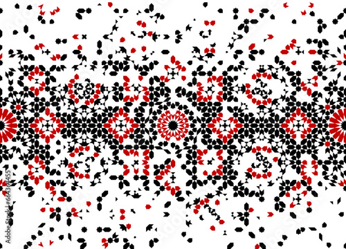 Geometric pattern in arabic style with destruction effect