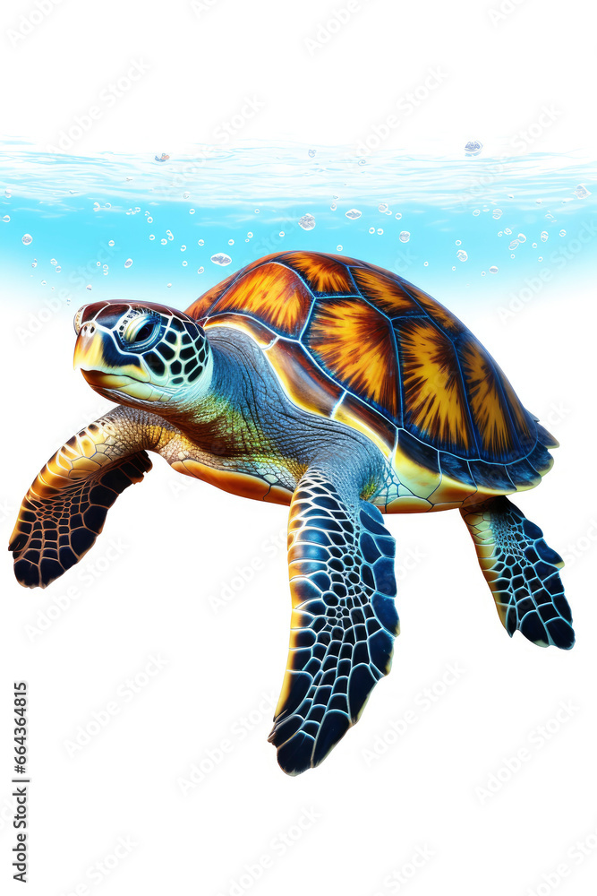 illustration of a Sea Turtle isolated on white background