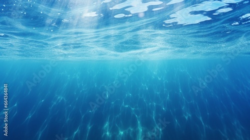 Beautiful background image with room for text featuring lovely light reflections in a surface of translucent water with a blue tinge.