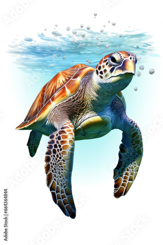 illustration of a Sea Turtle isolated on white background