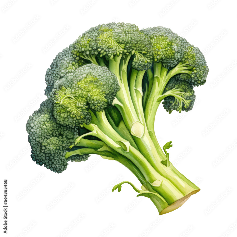custom made wallpaper toronto digitalvegetable element. watercolor broccoli illustration. healthy concept.