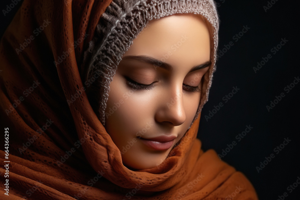 beautiful muslim lady wearing hijab