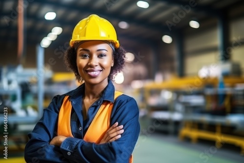 Professional engineers black women, women African mechanical, in the factory, and Business factories © inthasone