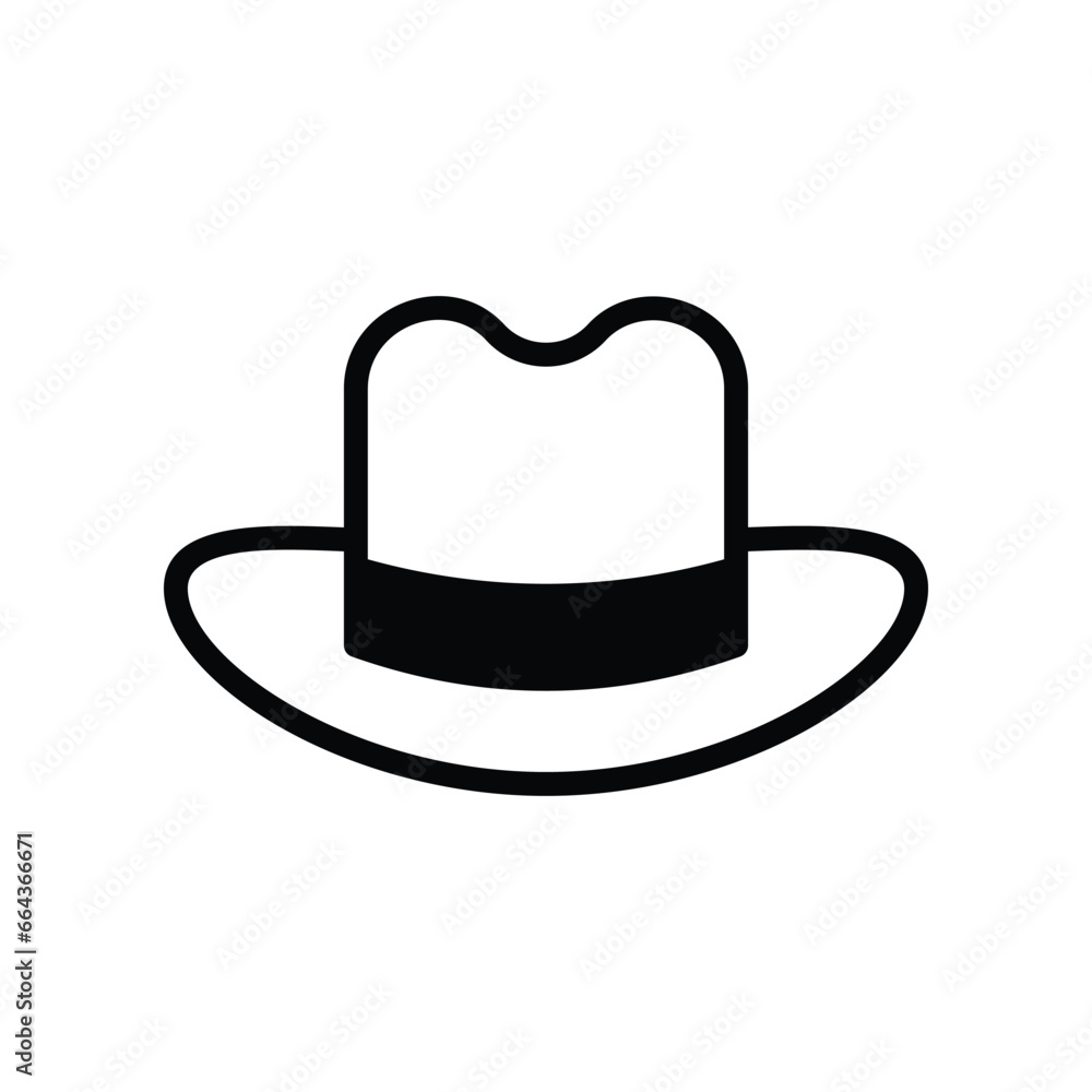 Hat icon isolate white background vector stock illustration Hat icon isolate white background vector stock illustration