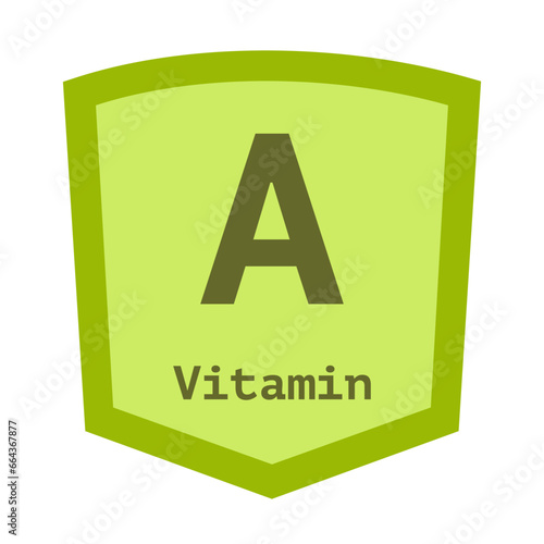 Vitamin A emblem vector isolated on white background 10 eps