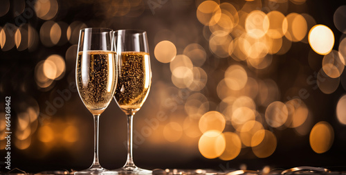 Celebration toast with champagne.New Year's celebrations.