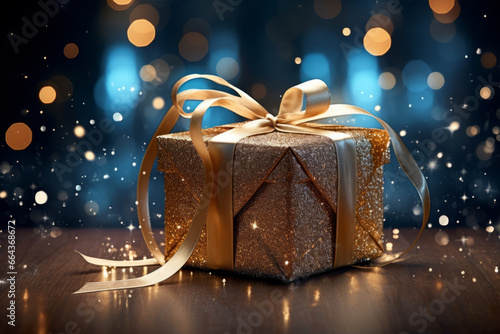 Happy New Year and Christmas Greeting Cards and Gift Boxes. Holidays background