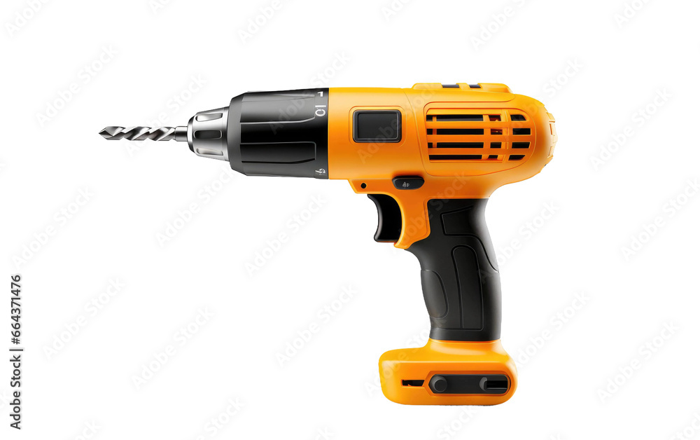 Compact Electric Screwdriver Tool on Transparent Background