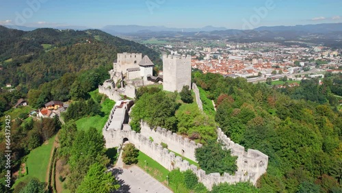 Medieval old Celjski grad castle in Slovenia.  photo