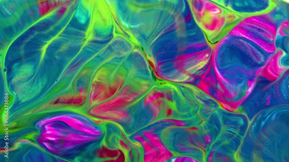23. This stock video features an extreme close-up shot of a thick mixture of colored paints spreading in slow motion. 23. This stock video features an extreme close-up shot of a thick mixture of colored paints spreading in slow motion.
