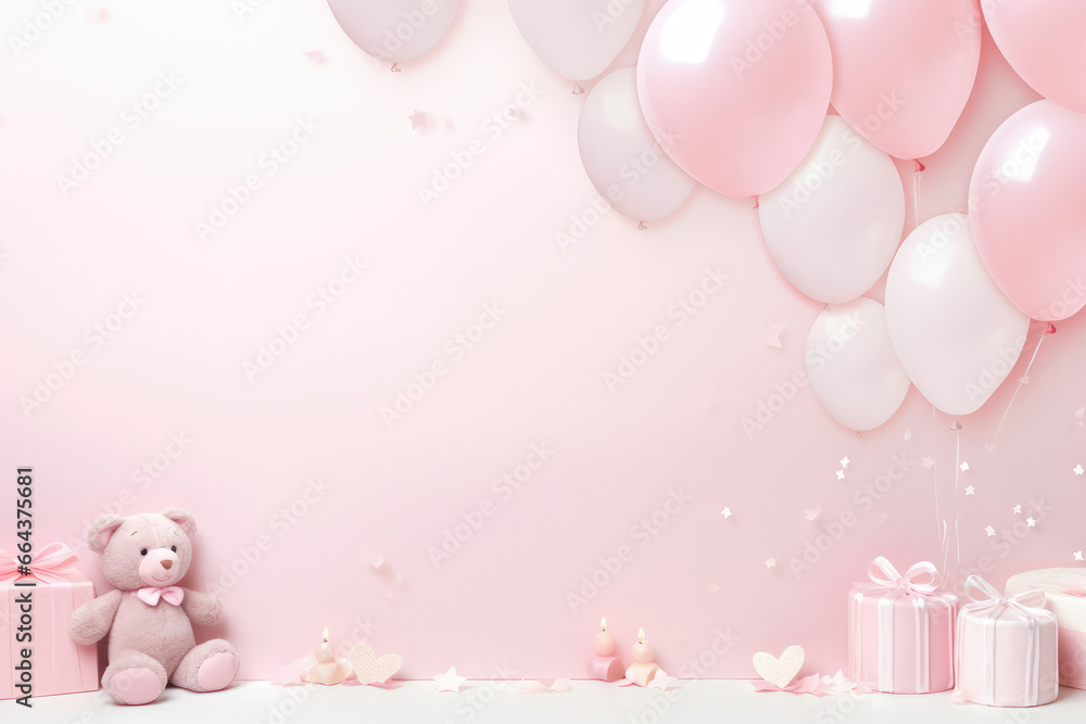 Welcome Baby Girl Abstract Background