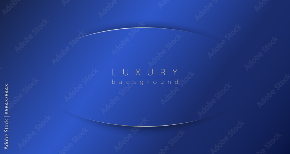 Abstract luxury gold blue template design. Contemporary minimal papercut background. Vector for presentation, banner, cover, web, flyer, card, poster, wallpaper, texture, slide, social media. - obrazy, fototapety, plakaty 