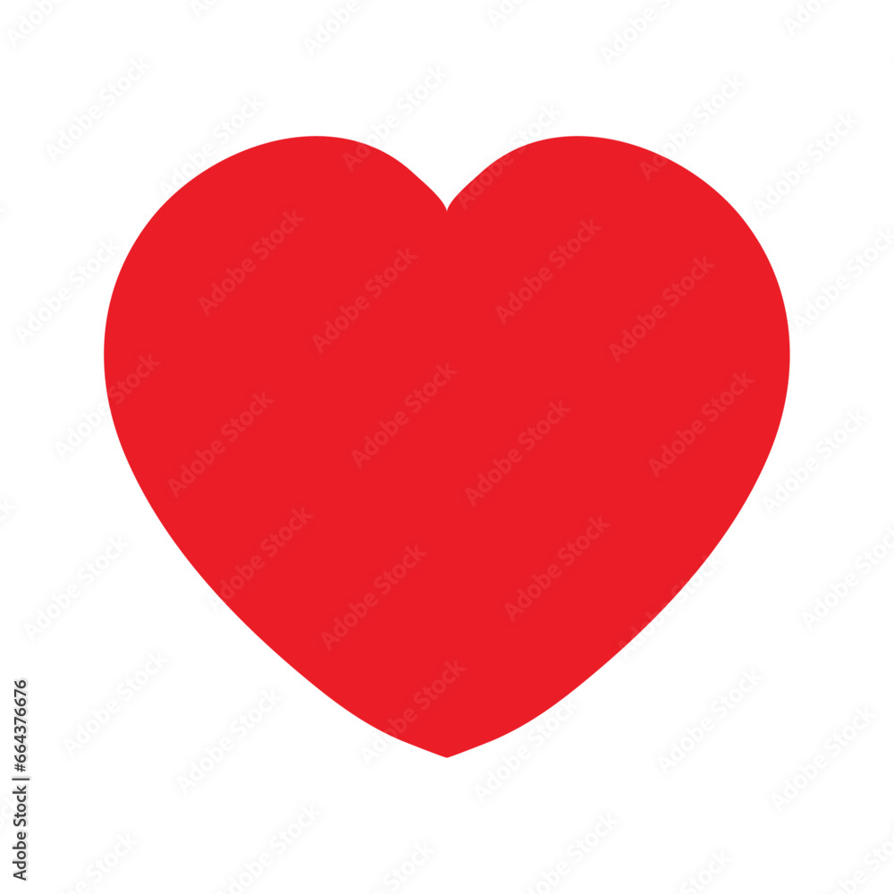 Simple isolated red heart on white background for icons, apps, webs, poster, patterns, wallpapers Simple isolated red heart on white background for icons, apps, webs, poster, patterns, wallpapers