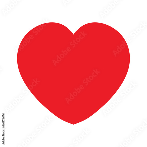 Free Download Simple isolated red heart on white background for icons, apps, webs, poster, patterns, wallpapers - GFXLoad