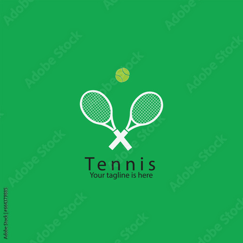 Vector fully editable tennis logo,  tennis illustration, creative and brand logo design, company logo. © yk_designer