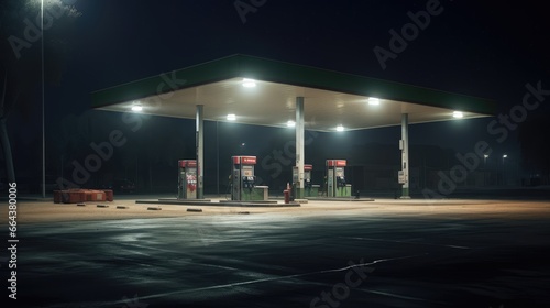 Gas station, AI generated Image