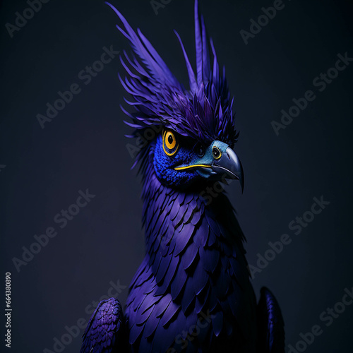 blue bird portrait