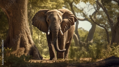 Elephant in the forest, AI generated Image
