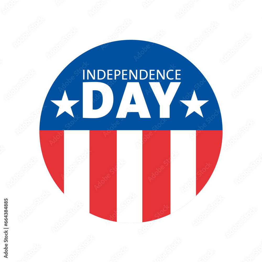 4th July icon badge. USA Independence Day. 4th July icon badge. USA Independence Day.