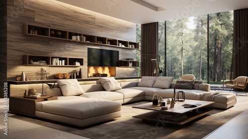 Interior design of a modern living room