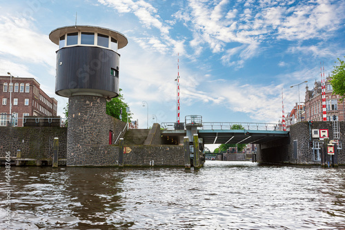 Amsterdam Oosterdok Bridge with Black Bridge Keeper's House