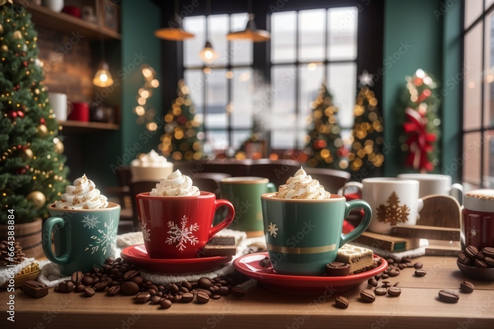 cup of coffee and christmas cookies cup of coffee and christmas cookies