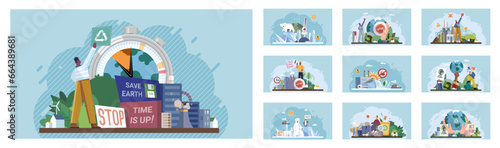 Climate change. Save the planet. Vector illustration Embracing sustainability is essential for mitigating global warmings consequences We must take decisive action to change climate patterns