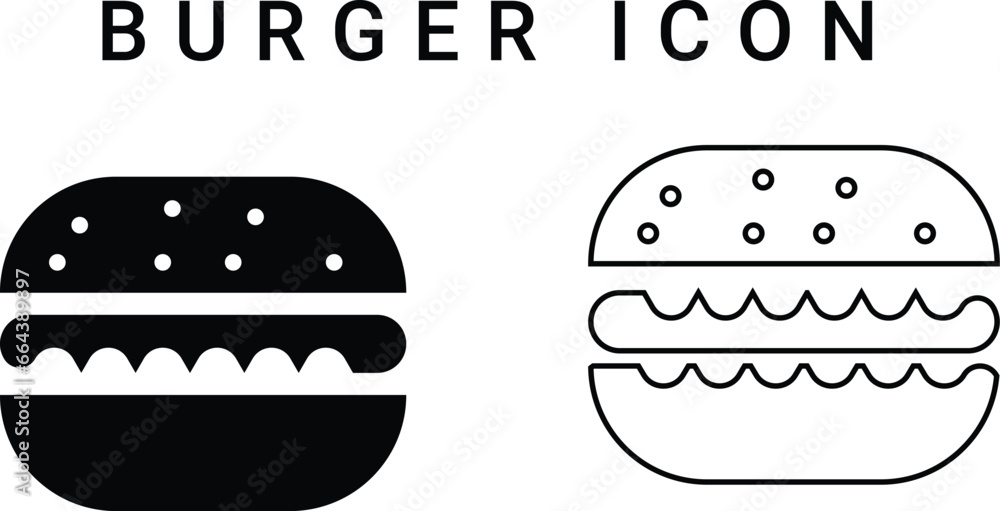 burger icon isolated on white background. burger icon isolated on white background.