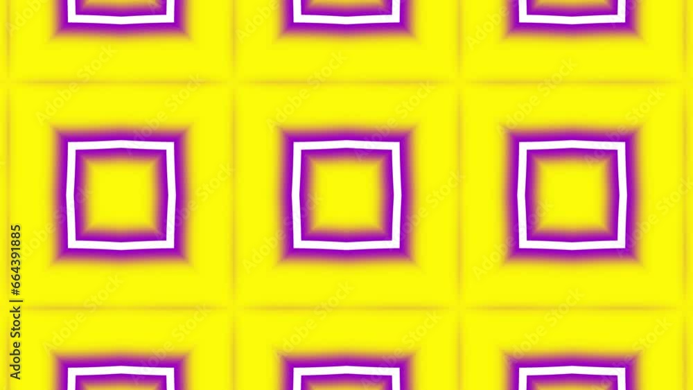 Abstract yellow purple kaleidoscope background video. Psychedelic seamless loop background. Abstract yellow purple kaleidoscope background video. Psychedelic seamless loop background.
