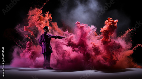 people dancing in the color