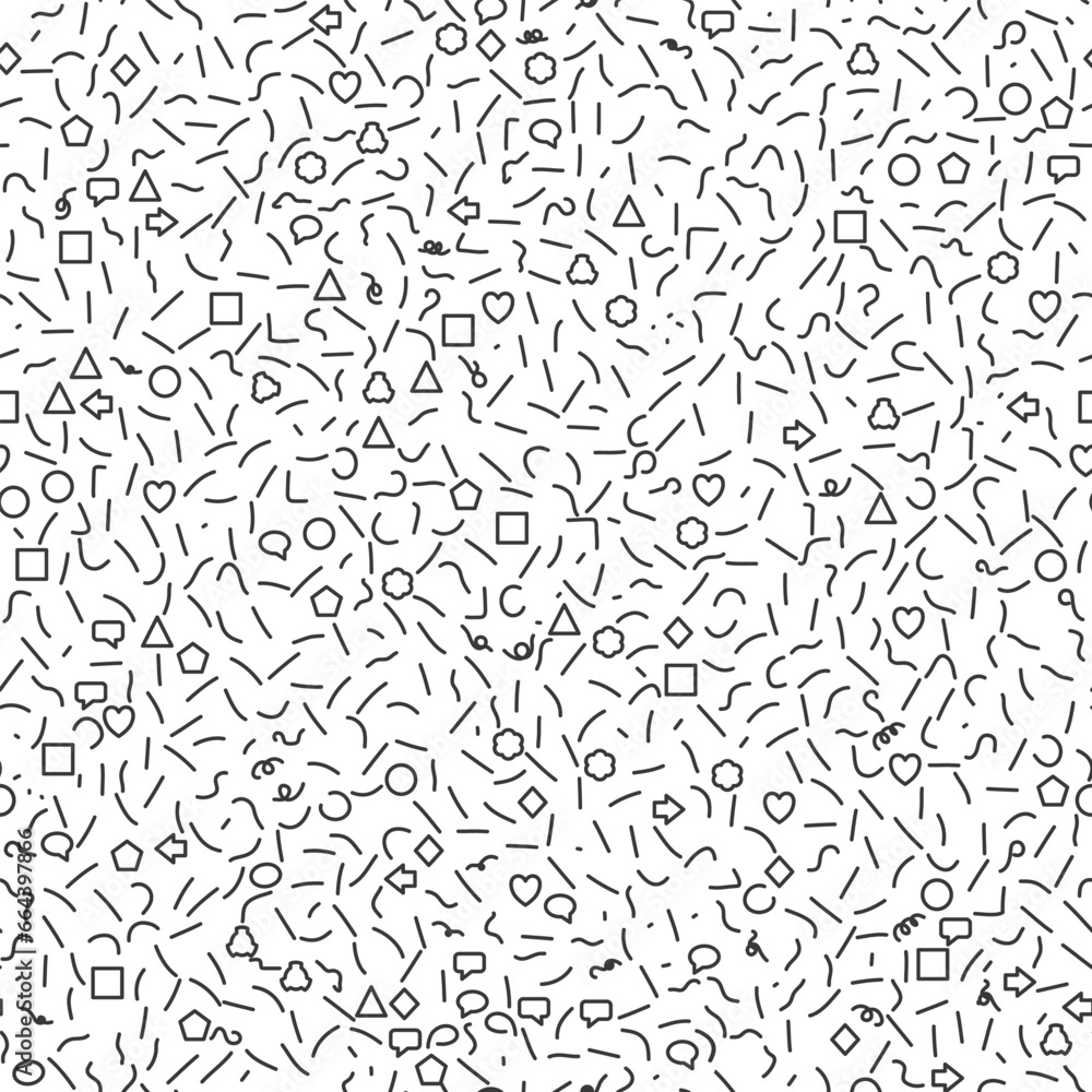 White abstract background in doodle style. Vector pattern.