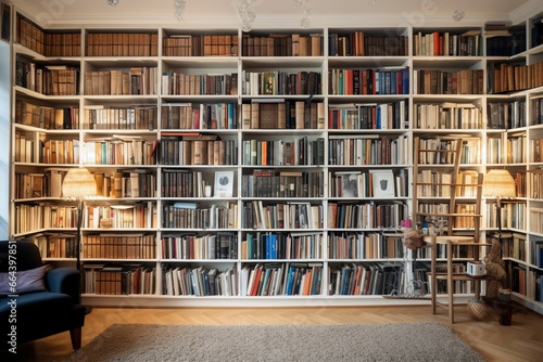 Book shelf.AI Generated