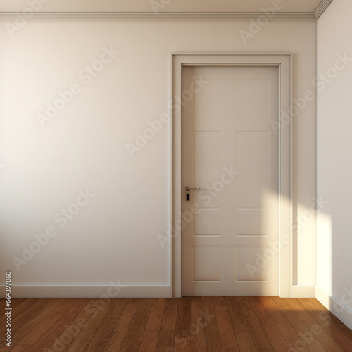 empty room with door