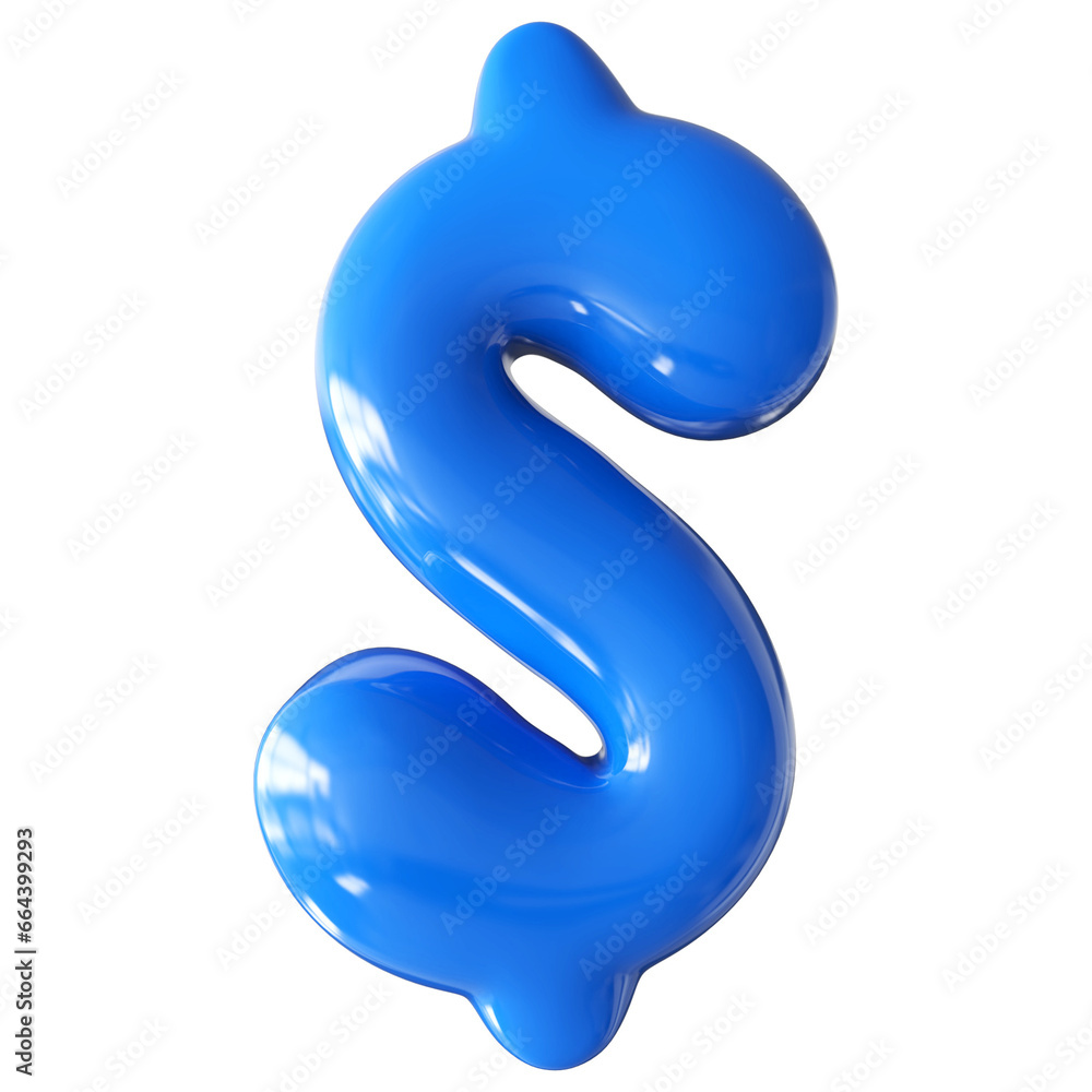 Bubble Dollar Symbol Blue Bubble Dollar Symbol Blue