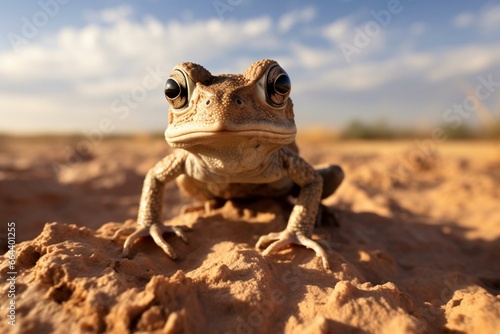 A frog found in the desert. Generative AI © Ibrahim