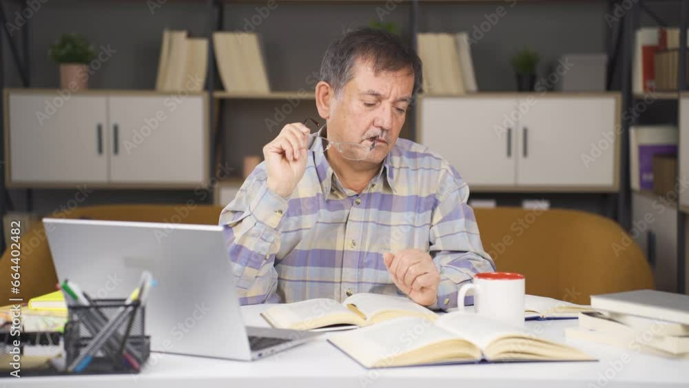The retired teacher is thoughtful and curious. The retired teacher is thoughtful and curious.