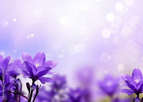  Abstract spring background with purple flowers. © Dibos